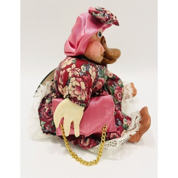 American Folk Art Duck Figurine Mrs. Quackmire Country Shelf Sitter 2930 Russ - Picture 3 of 5